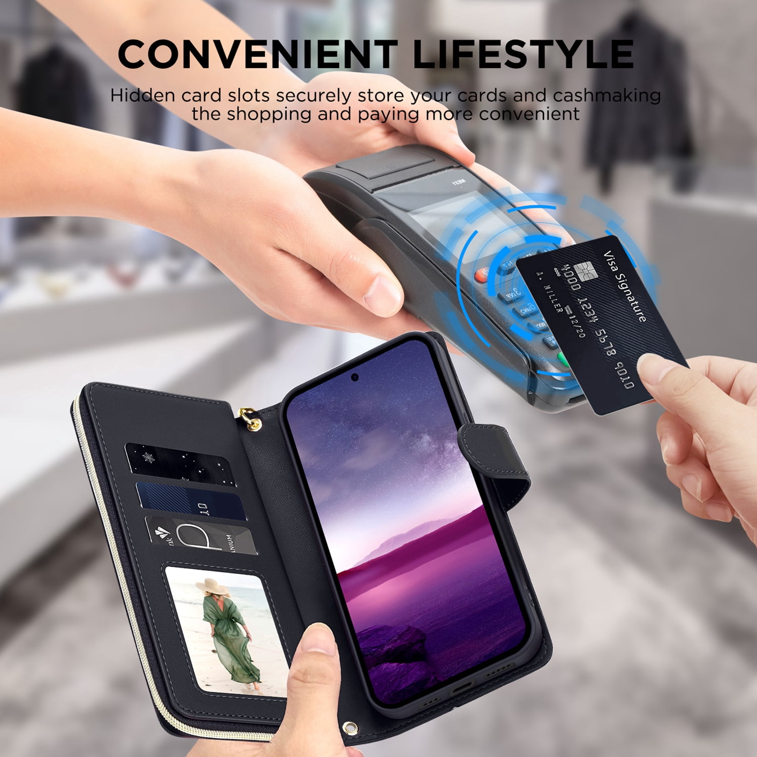 For Samsung Galaxy S22 Ultra S22 Plus Phone Case Leather Flip Wallet Cover