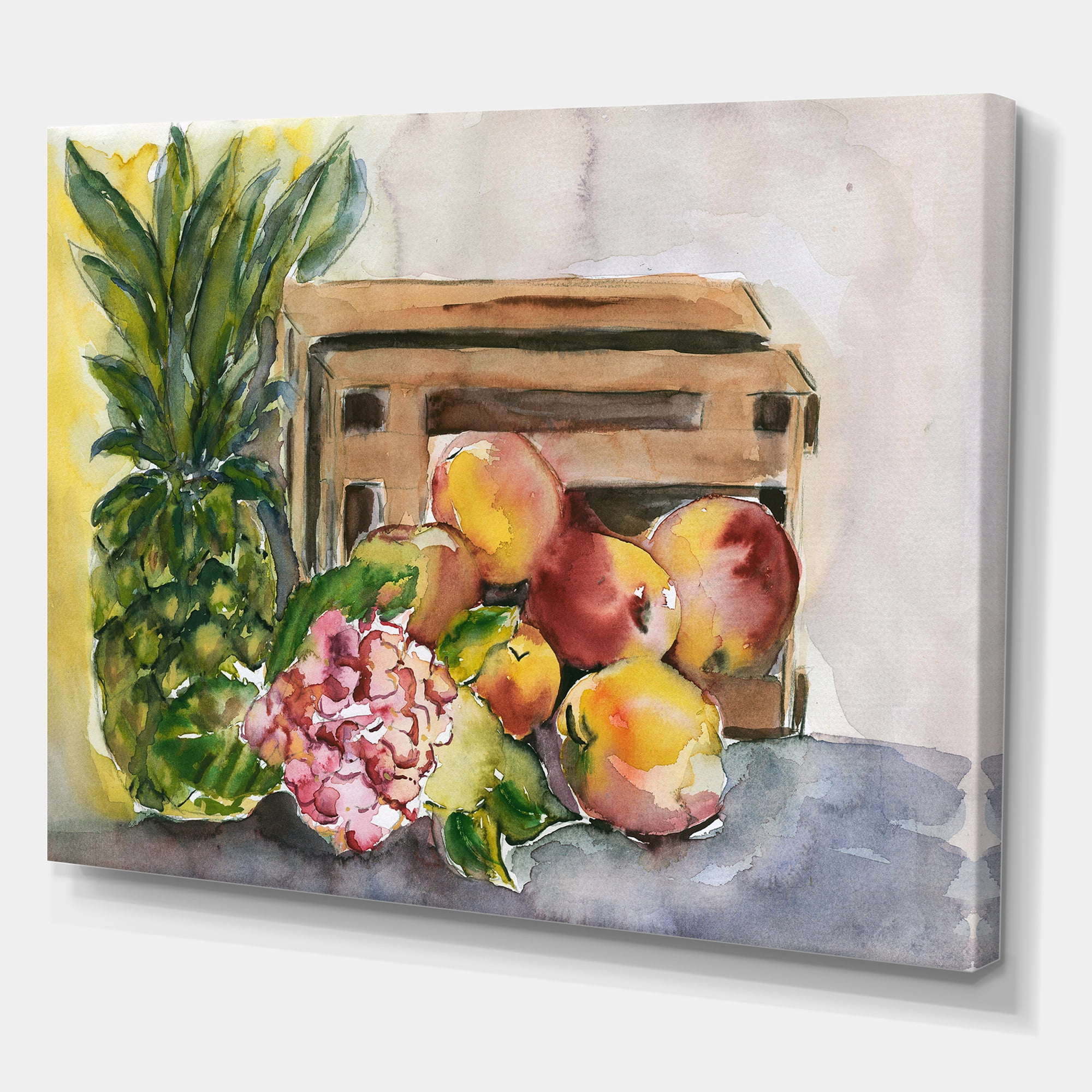 Historic Fruits V 32 in x 24 in Painting Canvas Art Print, by Designart