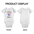 thumbnail image 3 of I Love My Puerto Rican Dad Heart Flag Baby Rompers Baby Bodysuit (White, 18-24 Months), 3 of 5