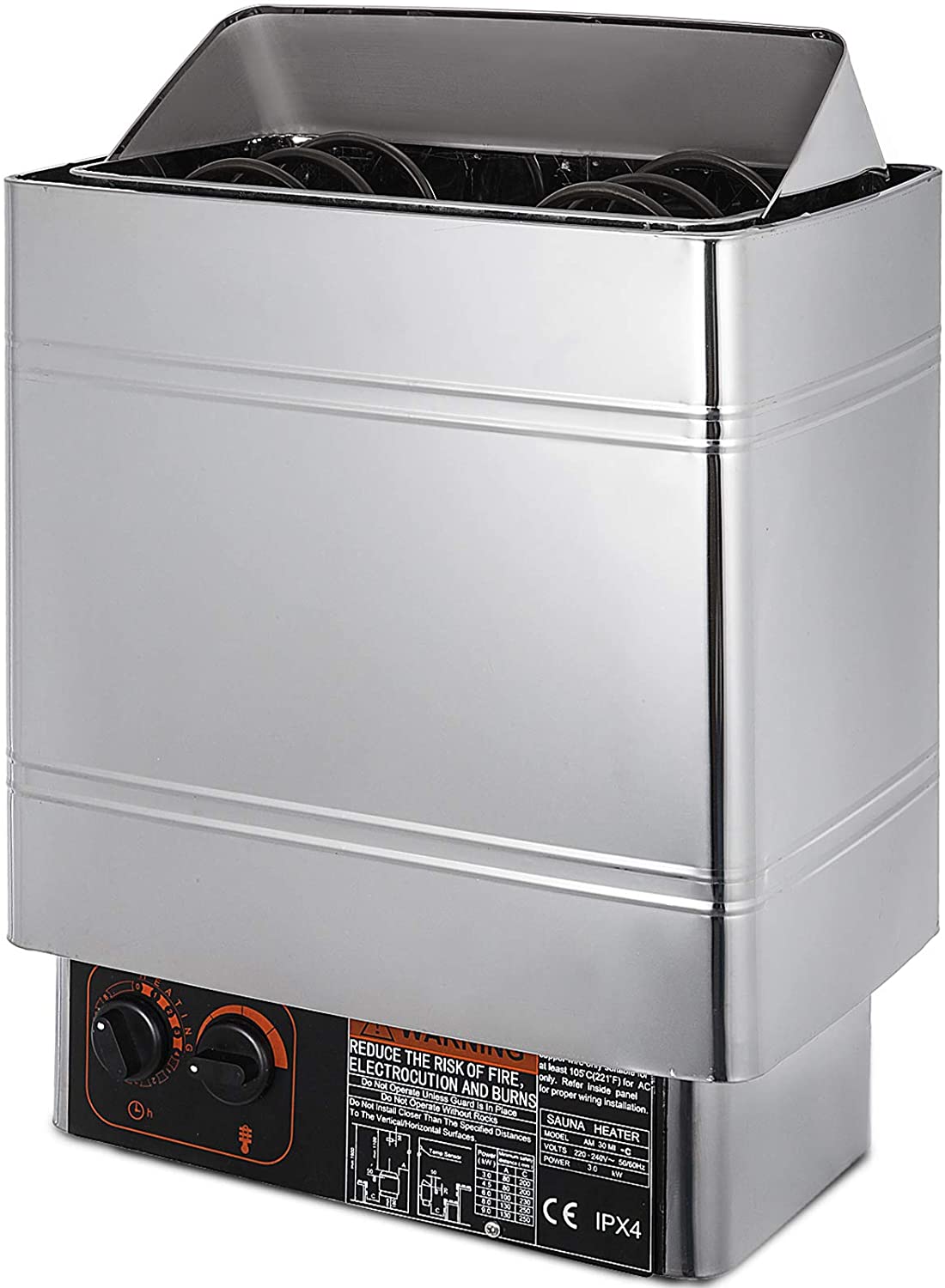 VEVOR Sauna Heater Stove 3KW Sauna Stove Builtin Control Wall Mounted