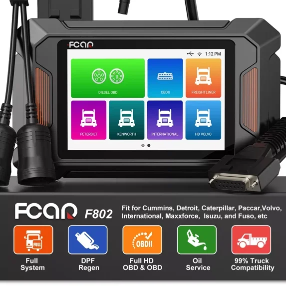 FCAR F802 OBD2 Scanneur Camion Robuste DPF Régénération Systèmes Complets Diesel Diagnostic