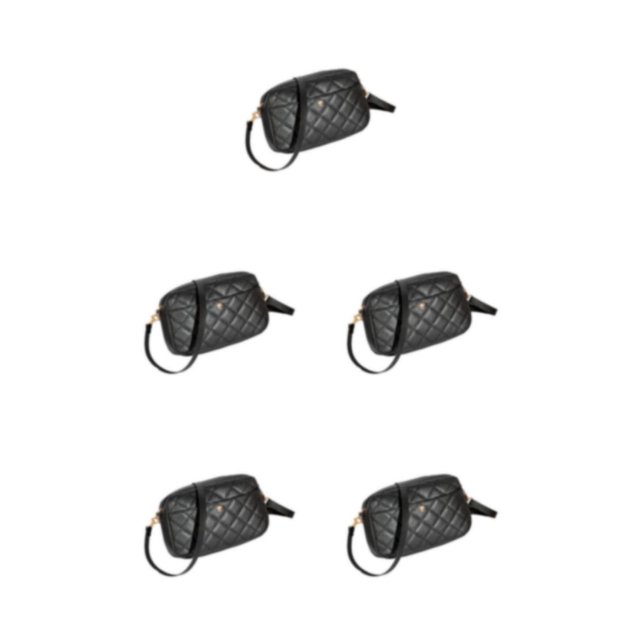 Thinsony Wide Application Handbag Lightweight And Portable Messenger Bag Convenient And Practical PU Gifts black 5Set