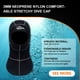 thumbnail image 4 of Sigue buceando DH-321 Gorro de buceo de nailon Capucha flexible a prueba de frío Hombres Mujeres Head Cover Surf a prueba de fugas Sombrero subacuático Deportes acuáticos Plata Línea M kenally OD002585-12B, 4 of 7