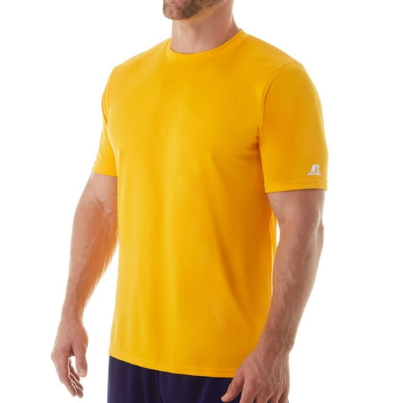 Men's Russell 629X2M1 Dri-Power Core Performance Tee (Gold S)