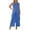 Blue, variant on IWRICH Women's Fashion Pleated 2 Piece Sets Crewneck Cap Sleeve High Low Hem Tops Wide Leg Pants Trendy Outfits Pink M