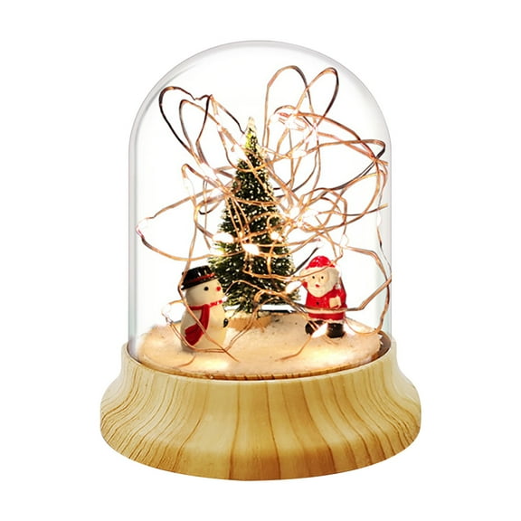Christmas Snow Globe Lantern, Cardinal Snow Globe Lighted Water Lantern with Music and 6 Hour Timer, USB Lined/Battery Powered Singing Lantern, Christmas Decor Gifts - 10.4 in.