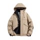 thumbnail image 2 of Ailaofu Women's Patchwork Color Hooded Jacket Fashion Casual Outdoor Hiking Rain Jackets Waterproof Lightweight Pocket Coat, 2 of 7