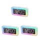 thumbnail image 1 of Billuyoard Digital Clock LED Luminous Button Control Home Alarms Surface Adjustable Volume Rechargeable Mirror Dorm Rectangular Type1, 1 of 6