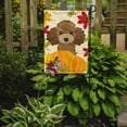 thumbnail image 2 of Chocolate Brown Poodle Thanksgiving Flag Garden Size BB2062GF, 2 of 3