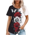 thumbnail image 1 of Camiseta Casual de Cuello Redondo de Manga Corta de las Mujeres, Top Ligero de Moda para el Uso Diario, 1 of 5