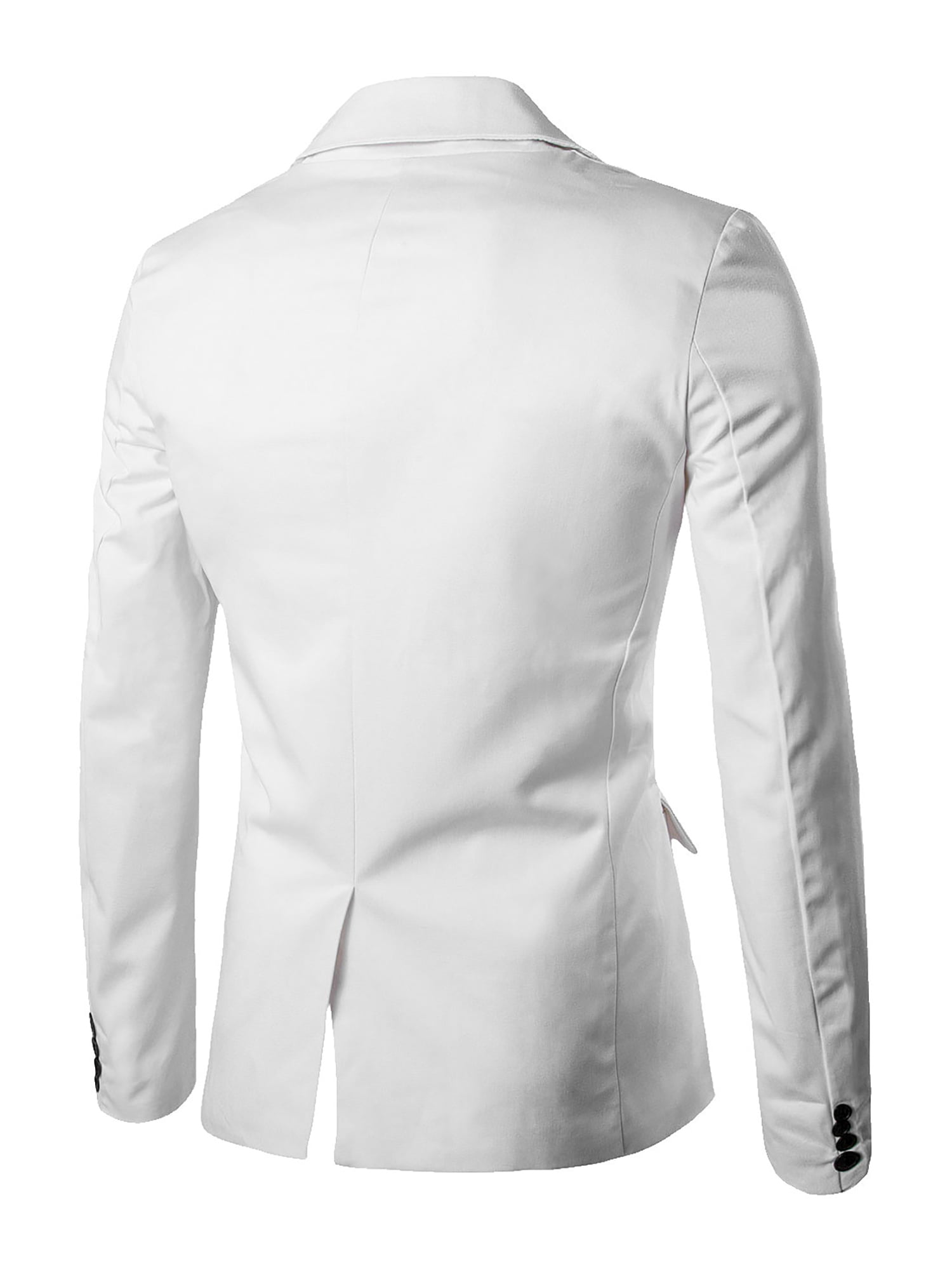Cottory Men's Fashion Slim Fit Notched Lapel Center-Vent Back One-Button Blazer 