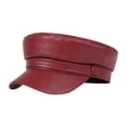thumbnail image 1 of Boina con visera para mujer, gorra de violinista, gorra de marinero para yate, gorra de taxista para repartidor de periódicos para picnic borgoña, 1 of 7