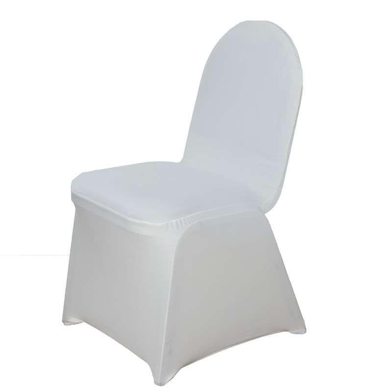 SPANDEX CHAIR COVERS AVAILABLE IN WHITE BLACK UNIVERSAL FIT BRAND NEW IVORY 