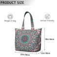 thumbnail image 5 of Psychedelic Trippy Mala Travel Bag Healing Energy Duffel with Geometric Pattern, Relaxation Meditation Inspired Weekender Tote, 5 of 5
