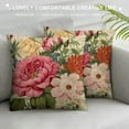 thumbnail image 3 of ARISTURING  Retro Flower Throw Pillow Covers Peony Rose Home Decorative Pillow Covers Vintage Cushion Cases Square Pillowcase Pink&amp;White Flower, 3 of 5