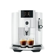 Jura E8 Automatic Espresso Machine (Piano White) w/ Milk Container and Filter