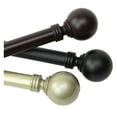 thumbnail image 2 of Globe 1" Curtain Rod-Color:Mahogany,Size:66-120", 2 of 2