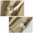 thumbnail image 6 of Sheghy Work Pants for Men 100%Cotton Men's Solid Color Casual Sports Elastic Waist Drawstring Pocket Cargo Shorts, 6 of 9