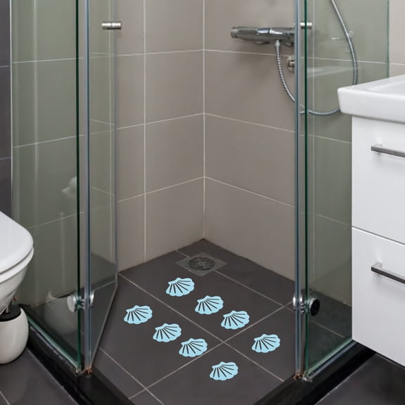 HONMEET Shaped Bathtub Anti- Stickers, 12 Pieces, Easy to Apply, PEVA Material, 3.7 x 3.0 x 0.04 Inches