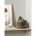 thumbnail image 4 of BEMAY 2-Pack Ceramic Succulent Pots with Drainage Holes, 6.3"& 7.8" Indoor Planters with Mesh Pads, Silicone Plugs and Felt Feet for Cactus and Houseplants Plant Pots,Reactive Glaze Black Pots, 4 of 6
