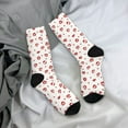 thumbnail image 5 of Gukieu Lips Kiss Print Contrast Color Mid-calf Socks, Sweat-wicking Athletic Socks, Unisex Clothing Accessories, 5 of 6