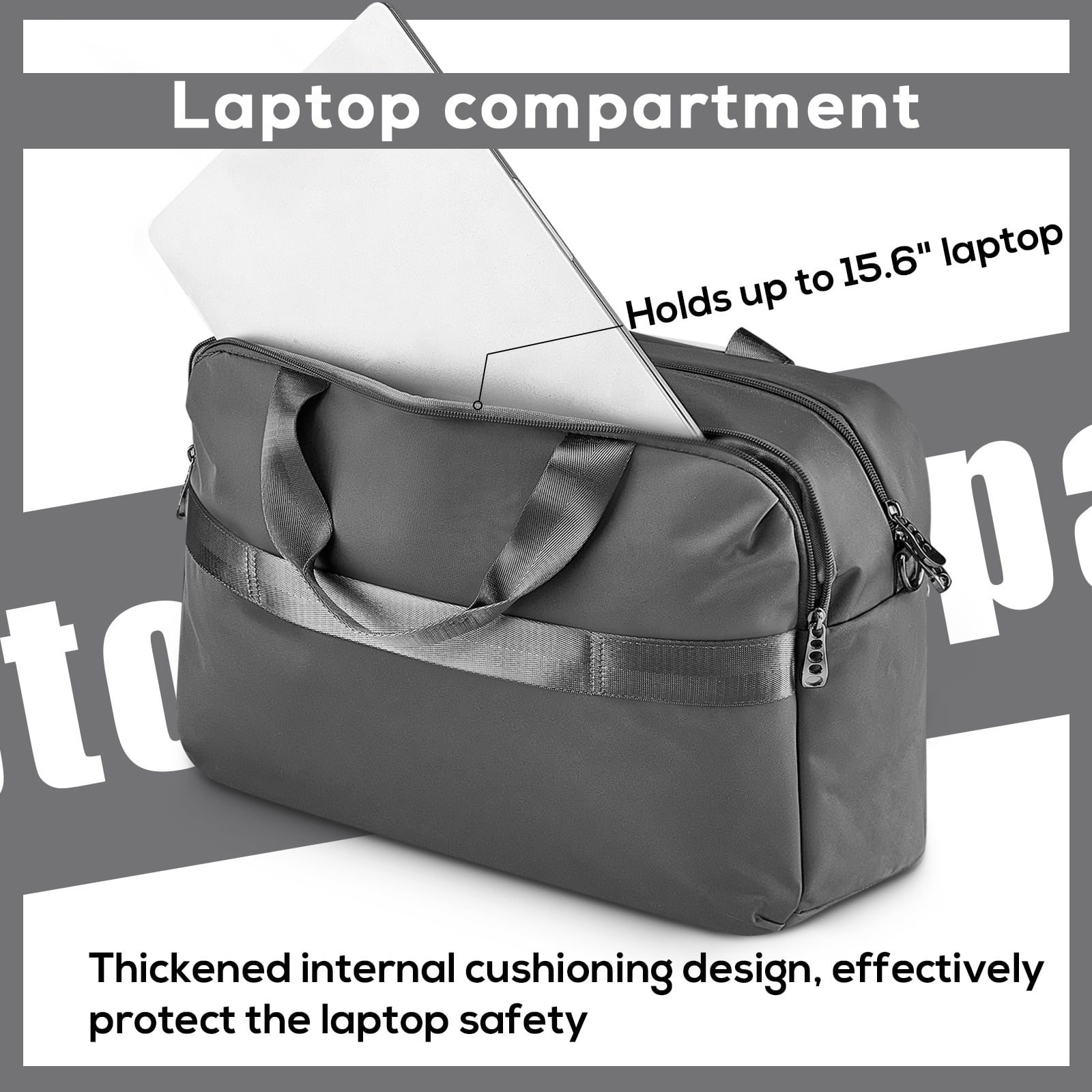 Joyway Travel Duffel Bag with Laptop Compartment, 15.6" Carry-On Bag, Sports Gym Bag with Shoulder Strap, Weekend Travel Bag