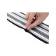 thumbnail image 5 of INSPIRAR CHIC Mujeres Rayas Color Contraste Bufandas Largas Delgadas Cinta de Satén Seda Diadema Pañuelo Cuello Bufanda Negra 96x9cm, 5 of 6