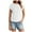 White, variant on Spring Tops for Women Women's Summer Short Sleeved T Shirt Solid Color Covered Sleeve Top Loose Fitting Pajamas Women Womens Zipper Tops Fall Finds V Neck T Shirts for Loose Fit Short Sleeve Gray XXL
