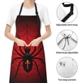 thumbnail image 4 of Kdxio Spider on the Web Apron with Pockets Adjustable Kitchen Aprons for Men Women Waterproof Aprons for Cooking,Drawing,Crafting, Baking Household Cleaning, 4 of 5