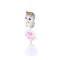 thumbnail image 3 of Cat Ornament Resin Sitting Cat Pendant Wind Chimes Japanese Style Garden Ornament Relaxation Sound 3.5*3.5*5.4cm 1Pcs, 3 of 4
