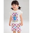 thumbnail image 5 of Disney Lilo & Stitch Outfit for Girls, Short Sleeve T-Shirt & Stretch Shorts Set, Stitch Clothes for Girls (Multi, 3T), 5 of 5