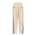 thumbnail image 5 of Textilo Womens Wide Leg Pants Lightweight Drawstring Contrast Color Casual Pants Elastic Waisted Trendy Track Pants Stripe Y2k with Pockets Beige XL, 5 of 7
