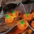 thumbnail image 2 of Inteprter Atmósfera de cadena LED de ABS para exteriores, brillo de fiesta con luces LED brillantes para exteriores, decoración para disfrutar Iluminación y accesorios Naranja+Verde 20 luces, 2 of 6
