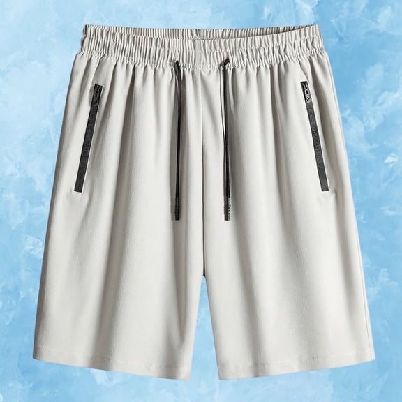 Dolkfu Drawstring Big and Tall Shorts for Men Gym Athletic Shorts Active Quick Dry Elastic Waist Short Pants for Men L