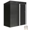 thumbnail image 1 of Outsunny Remise de Rangement Extérieure 5 x 3 Pi, Remise de Jardin Adossée en Métal, Gris, 1 of 10