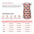 thumbnail image 3 of Vsdgher Chemises de Nuit Rouges et Noires à Losanges pour Filles, Manches Courtes à Volants, Robe de Nuit, Vêtements de Nuit, Pyjamas pour Fête Pyjama-TTG, 3 of 6