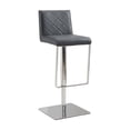 thumbnail image 2 of Casabianca Modern Loft Stainless Steel Adjustable Bar Stool in Gray, 2 of 4
