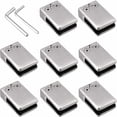 thumbnail image 1 of Abrazaderas de vidrio cuadradas, soportes de vidrio ajustables de acero inoxidable para vidrio de 10 a 12 mm, amplias aplicaciones para barandillas interiores y exteriores, resistente al calor, fácil, 1 of 5
