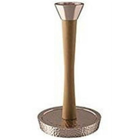 nu steel Hammered Copper base Wood Standing Paper Towel Holder - Weighted Base for Standard paper towel holder wall mount TG-KPTH-17CH