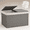Gray-105L-25.2L*15.4W*16.1H, variant on Storbasket With Lid Rattan 2 Separate 27.8 Gallon (105 L) 25.2 * 15.4 16.1 Inches Woven Wicker Baskets 2 Liners And Handles For Bedroom Laundry Black