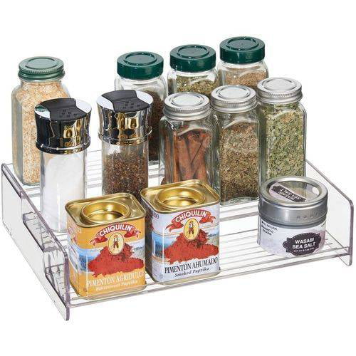 Large Clear Herb Rack for Storing Spice Jars InterDesign Linus Spice Carousel Plastic 