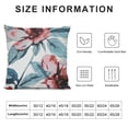 thumbnail image 5 of Chilfamy Throw Pillow Cover Blue Flower Watercolor Rose Floral Colorful Maroon Allover Decorative Pillow Case Home Decor Square Pillowcase, 5 of 5