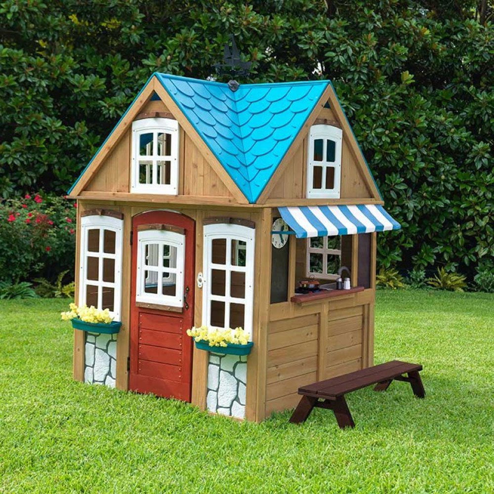 KidKraft Seaside Cottage Outdoor Playhouse - Walmart.com