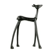 Black Reindeer Statues for Christmas Decorations, Deer Sculpture Modern Xmas Figurines, 2026 Christmas Tabletop Ornaments for Mantel Fireplace Living Room Bedroom Home Decor