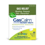 Boiron GasCalm Tablets, Homeopathic Medicine for Gas Relief, Bloating, Pressure, Pain, Discomfort, 60 Meltaway Tablets