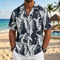thumbnail image 2 of Enjoytime Shirt for Men Print Short Sleeve Button Down Shirts Hawaiian Beach Vacation Casual Shirt, 2 of 5