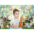thumbnail image 4 of 7x5FT Spring Backdrop Easter Rabbit Flowers Colorful Eggs Spring Garden Photography Background for Easter Party Decoration Children Baby Shower Birthday Party Supplie, 4 of 7