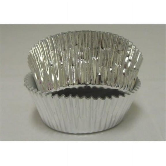 Viking -5A SILVER FOIL BAKING CUP 1.25 x.75 in. Foil Baking Cup with Greaseproof Liner - Silver - 1000 Piece