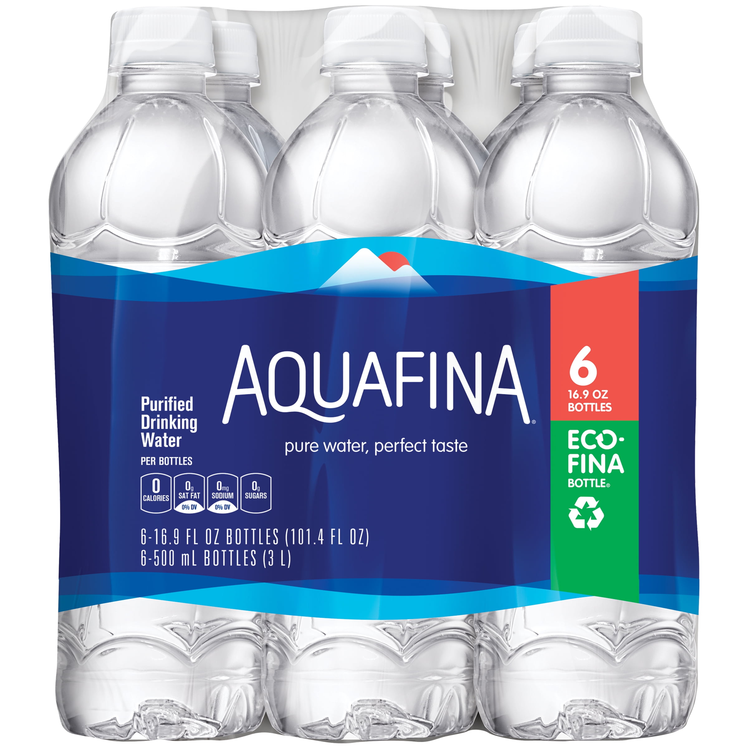 Aquafina Purified Drinking Water 6 1 L Bottles Aquafina Purified Drinking Water 6 1 L Bottles
