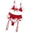 thumbnail image 1 of Clearance Sale 2025 Intimates Women's Christmas Clearance Underwear Plush Border Briefs Bra Set, 1 of 8
